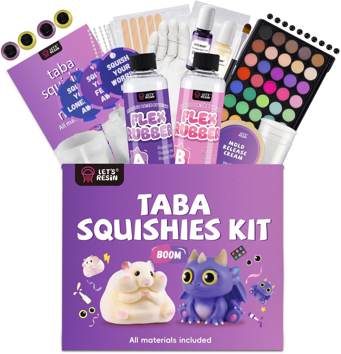 Taba Squishy DIY hamster en Draak kit Lets Resin